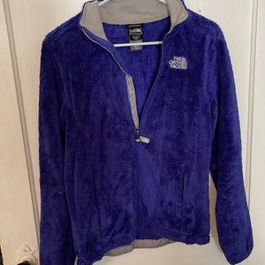 purple north face zip up